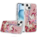 For iPhone 15 Epoxy Glitter Butterfly Ornaments Design HQ Metal Buttons Hybrid - 7