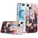 For iPhone 15 Epoxy Glitter Butterfly Ornaments Design HQ Metal Buttons Hybrid - 8