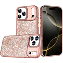 iPhone 17 Pro Max Cute Butterfly Ornaments Diamonds Shimmer Matching Metallic HQ Hybrid - Rose Gold