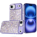 iPhone 17 Air Cute Butterfly Ornaments Diamonds Shimmer Matching Metallic HQ Hybrid - Dark Purple