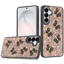 For Samsung Galaxy s26 FE Cute Butterfly Ornaments Diamonds Shimmer Matching Metallic HQ Hybrid - Black