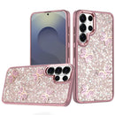 Samsung s26 Ultra Cute Butterfly Ornaments Diamonds Shimmer Matching Metallic HQ Hybrid - Pink