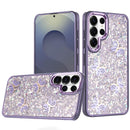 Samsung s26 Ultra Cute Butterfly Ornaments Diamonds Shimmer Matching Metallic HQ Hybrid - Dark Purple