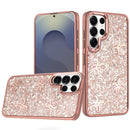 Samsung s26 Ultra Cute Butterfly Ornaments Diamonds Shimmer Matching Metallic HQ Hybrid - Rose Gold