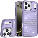 iPhone 17 Pro Max Beautiful Diamond Metallic Design Metal Chrome Edged Hybrid - Purple