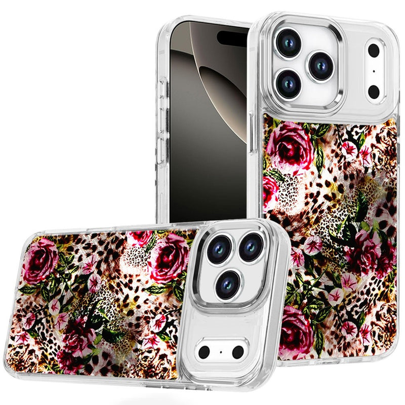 iPhone 17 Pro Max Beautiful Epoxy Designs With Chrome Metallic Edges Hybrid - 1