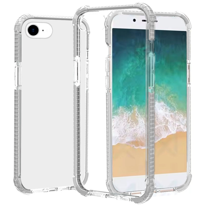 iPhone 16e Acrylic Tough 2.5mm Transparent ShockProof Hybrid - White