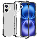 iPhone 17 Acrylic Tough 2.5mm Transparent ShockProof Hybrid Case Cover - Black