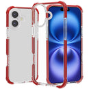 iPhone 17 Acrylic Tough 2.5mm Transparent ShockProof Hybrid Case Cover - Red