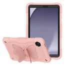 Samsung A9 Plus 11 inch Butterfly Kickstand 3in1 Tough Hybrid Case Cover with Shoulder Strap - Rose Gold