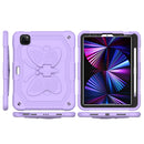 Samsung A9 Plus 11 inch Butterfly Kickstand 3in1 Tough Hybrid Case Cover with Shoulder Strap - Light Purple