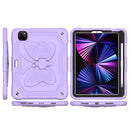 Samsung a9 Plus / A11 Plus 11" Butterfly Kickstand 3in1 Tough Hybrid Case Cover with Shoulder Strap - Light Purple
