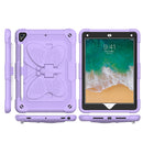 Apple New iPad 9.7 inch Butterfly Kickstand 3in1 Tough Hybrid Case Cover with Shoulder Strap - Light Purple