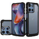 For Moto G 5G 2025/2026 - G Play 2026 - Ultimate CaseX Transparent Hybrid Case with Metal Buttons And Camera Edges - Black
