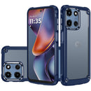 For Moto G 5G 2025/2026 - G Play 2026 - Ultimate CaseX Transparent Hybrid Case with Metal Buttons And Camera Edges - Blue