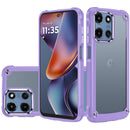 Motorola Moto G 5G 2025 Ultimate CaseX Transparent Hybrid Case with Metal Buttons And Camera Edges - Light Purple