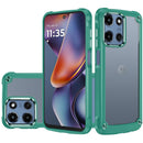 Motorola Moto G 5G 2025 Ultimate CaseX Transparent Hybrid Case with Metal Buttons And Camera Edges - Midnight Green