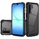 For Samsung A17 5G Ultimate CaseX Transparent Hybrid Case with Metal Buttons And Camera Edges - Black