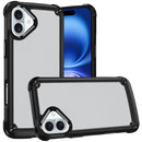 iPhone 17 Ultimate CaseX Transparent Hybrid Case with Metal Buttons And Camera Edges - Black