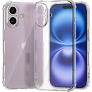 iPhone 17 Shockproof Transparent Thick TPU Case Cover - Clear