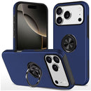 iPhone 17 Pro Max CHIEF Oil Painted Magnetic Ring Stand Hybrid Case Cover - Dark Blue