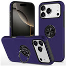 iPhone 17 Pro Max CHIEF Oil Painted Magnetic Ring Stand Hybrid Case Cover - Dark Purple