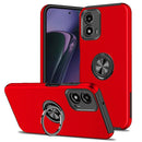 Motorola Moto G Stylus 5G 2024 CHIEF Oil Painted Magnetic Ring Stand Hybrid Case Cover - Red