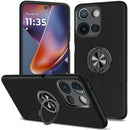 For Moto G 5G 2025/2026 - G Play 2026 - CHIEF Oil Painted Magnetic Ring Stand Hybrid Case Cover - Black
