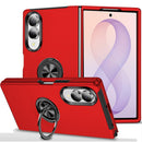 For Samsung Z Fold 8 CHIEF Oil Painted Magnetic Ring Stand Hybrid Case Cover - Red