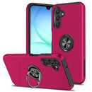 For Samsung A17 5G CHIEF Oil Painted Magnetic Ring Stand Hybrid Case Cover - Hot Pink