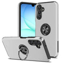 For Samsung A17 5G CHIEF Oil Painted Magnetic Ring Stand Hybrid Case Cover - Silver