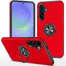 For Samsung Galaxy A37 CHIEF Oil Painted Magnetic Ring Stand Hybrid Case Cover - Red