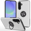 For Samsung Galaxy A37 CHIEF Oil Painted Magnetic Ring Stand Hybrid Case Cover - Silver