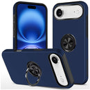 iPhone 17 Air CHIEF Oil Painted Magnetic Ring Stand Hybrid Case Cover - Dark Blue