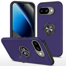 For Google Pixel 10a CHIEF Oil Painted Magnetic Ring Stand Hybrid Case Cover - Dark Purple