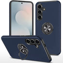 Samsung s26 Plus CHIEF Oil Painted Magnetic Ring Stand Hybrid Case Cover - Dark Blue