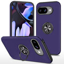 Google Pixel 9A CHIEF Oil Painted Magnetic Ring Stand Hybrid Case Cover - Dark Purple