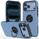 For Apple iPhone 18 Pro CHIEF Oil Painted Magnetic Ring Stand Hybrid Case Cover - Light Blue