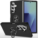For Samsung Z Fold 8 Ultra CHIEF Oil Painted Magnetic Ring Stand Hybrid Case Cover - Black
