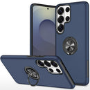 Samsung s26 Ultra CHIEF Oil Painted Magnetic Ring Stand Hybrid Case Cover - Dark Blue