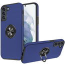 Samsung Galaxy S22 Ultra CHIEF Oil Painted Magnetic Ring Stand Hybrid Case Cover - Dark Blue