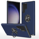 Samsung Galaxy s24 Ultra CHIEF Oil Painted Magnetic Ring Stand Hybrid Case Cover - Dark Blue