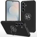 For Samsung s25 FE CHIEF Oil Painted Magnetic Ring Stand Hybrid Case Cover - Black