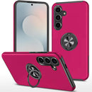 Samsung s25 FE CHIEF Oil Painted Magnetic Ring Stand Hybrid Case Cover - Hot Pink