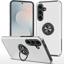 Samsung s25 FE CHIEF Oil Painted Magnetic Ring Stand Hybrid Case Cover - Silver