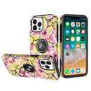 iPhone 14 Plus Design Oil Painted Magnetic Ring Stand Cover