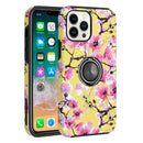 iPhone 14 Plus Design Oil Painted Magnetic Ring Stand Cover