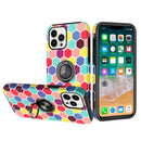 iPhone 14 Plus Design Oil Painted Magnetic Ring Stand Cover