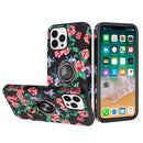 iPhone 14 Plus Design Oil Painted Magnetic Ring Stand Cover