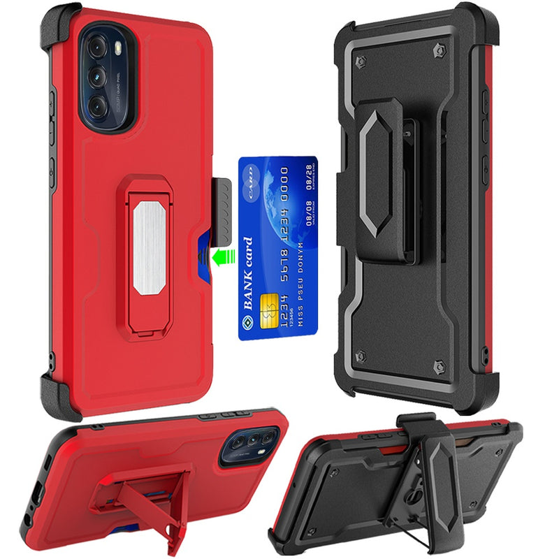 Card Holder Clip Case Collection Red